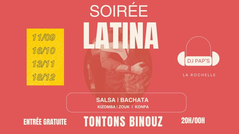 Salsa Bachata (kiz zouk konpa) Chez Tontons Binouz