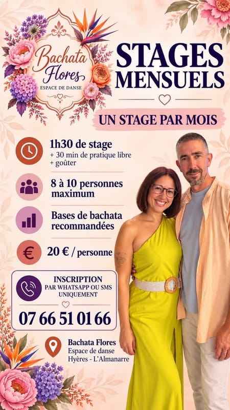 🌸STAGE MENSUEL BACHATA FLORES🌸