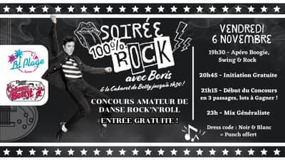 ⚫⚪ Soirée 100% Rock - CONCOURS amateur de danse ROCK’N’ROLL (entrée gratuite)