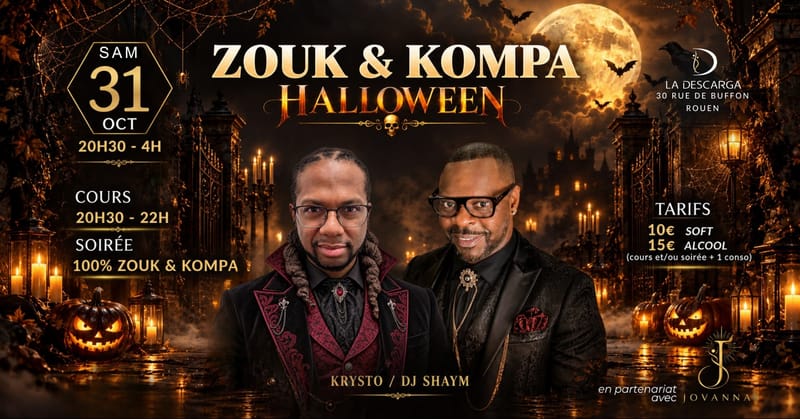 La soirée Zouk & Kompa - Edition HALLOWEEN à La Descarga