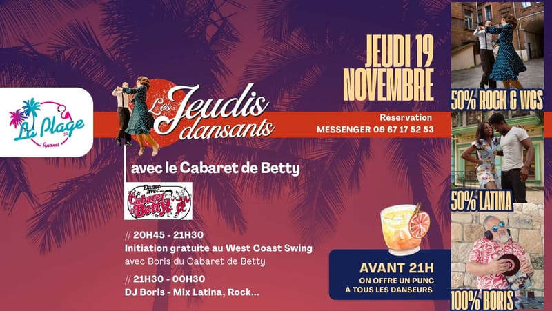 💃Les jeudis dansants avec Boris du Cabaret de Betty 💃