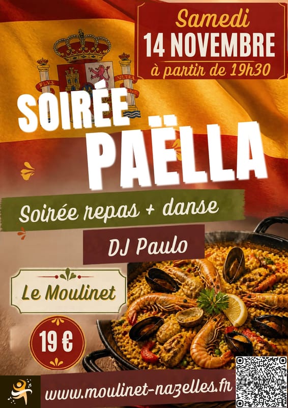 Soirée paëlla (dîner + soirée dansante)