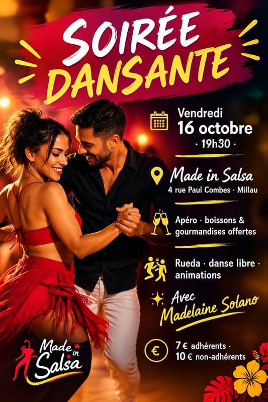 💃 SOIRÉE DANSANTE – MADE IN SALSA 💃