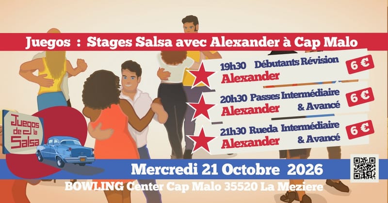 Juegos : Stages Salsa avec Alexander au Bowling Center Cap Malo