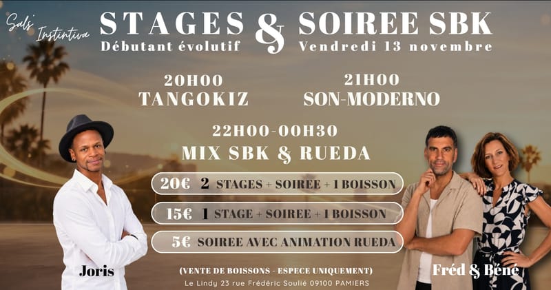 STAGES & SOIREE SBK + RUEDA PARTY A PAMIERS