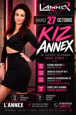 🔷KIZ ANNEX🔷COURS ET SOIRÉE 100 % KIZOMBA🔷