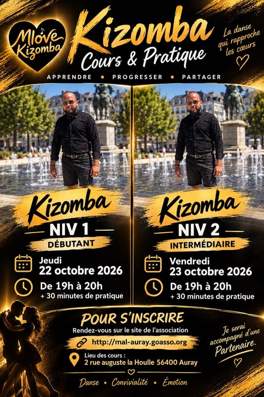 Cours de Kizomba pendant les vacances scolaires