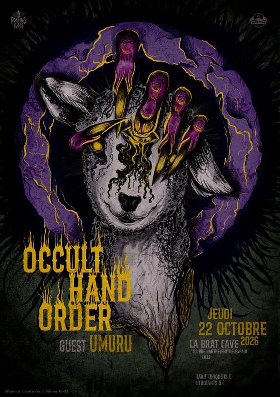 Occult Hand Order (Post Doom; Lyon) et Umuru (Rock électropsychédélique post-dimensionnel; Lille)