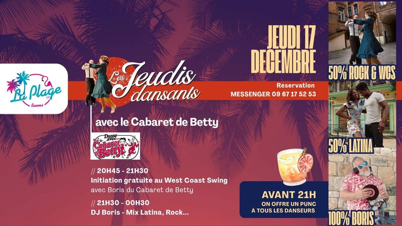 💃Les jeudis dansants avec Boris du Cabaret de Betty 💃