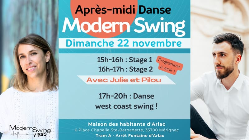 2 stages West coast swing et après-midi danse
