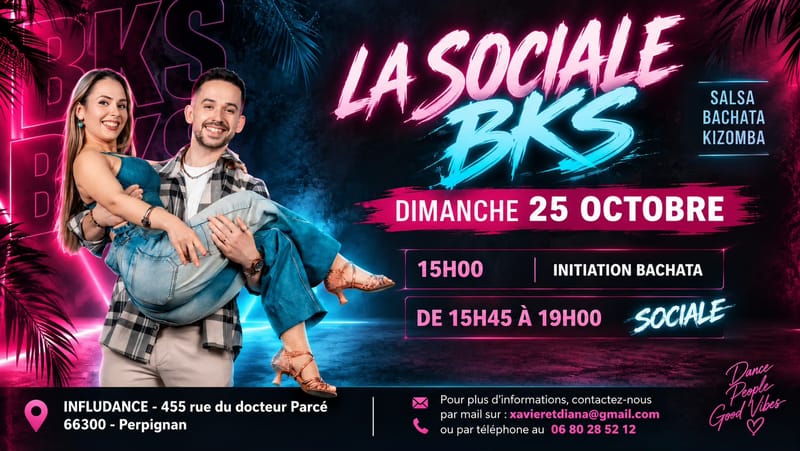 💃🕺 Sociale Bachata – Dimanche 25 octobre💃🕺