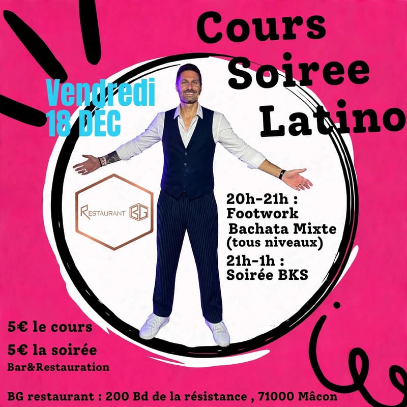 Cours et Soirée BKS au BG RESTAURANT