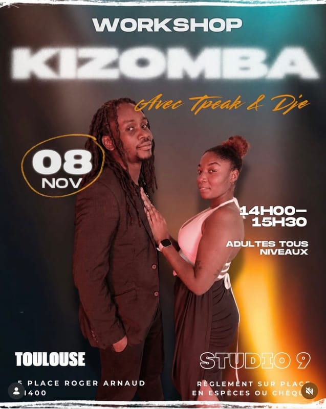 Workshop KIZOMBA le 8 novembre avec TPEAk & Dje