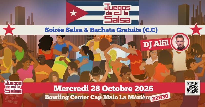Juegos : Soirée Gratuite Salsa & Bachata avec DJ Alfil au Bowling Center Cap Malo