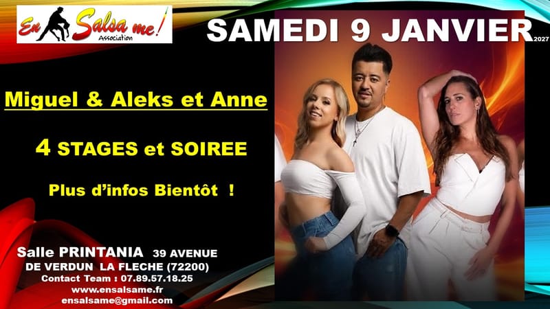 STAGES BACHATA avec MIGUEL & ALEKS et ANNE + SOIREE BSK