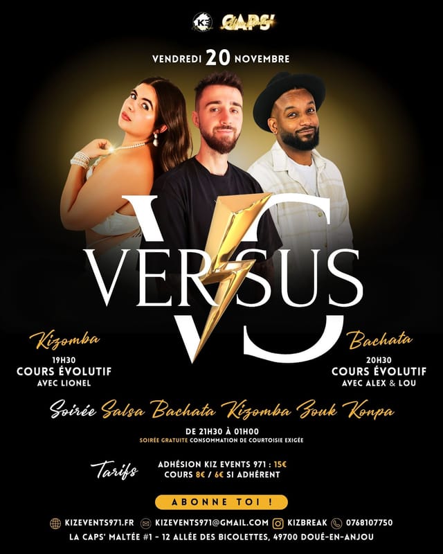 Kizomba VERSUS Bachata・Soirée SB2KZ・Doué-en-anjou