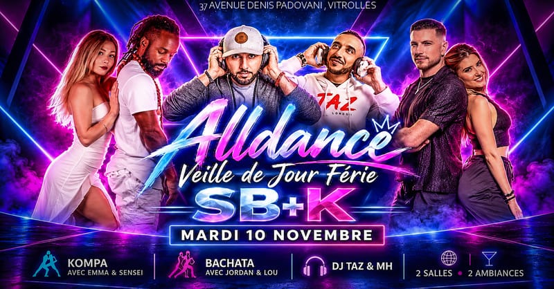 🌟 AllDance Veille de jour Férié🌟 - 2 salles 2 ambiances- - Mardi 10 novembre