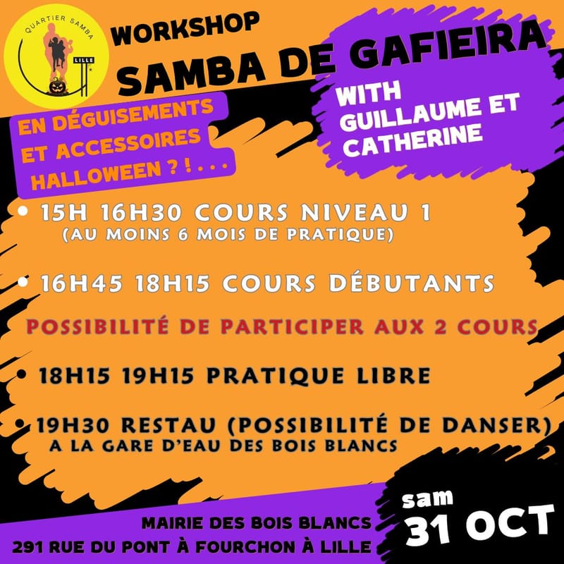 Workshop Samba de gafieira avec Guillaume et Catherine